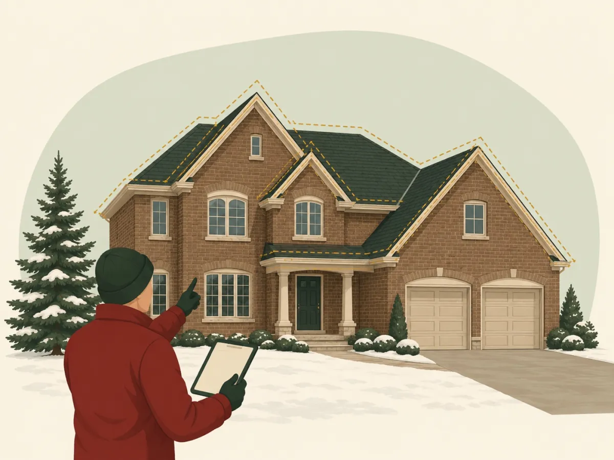 Twinkle Bros installer planning a holiday lighting design on a Chicago suburbs home
